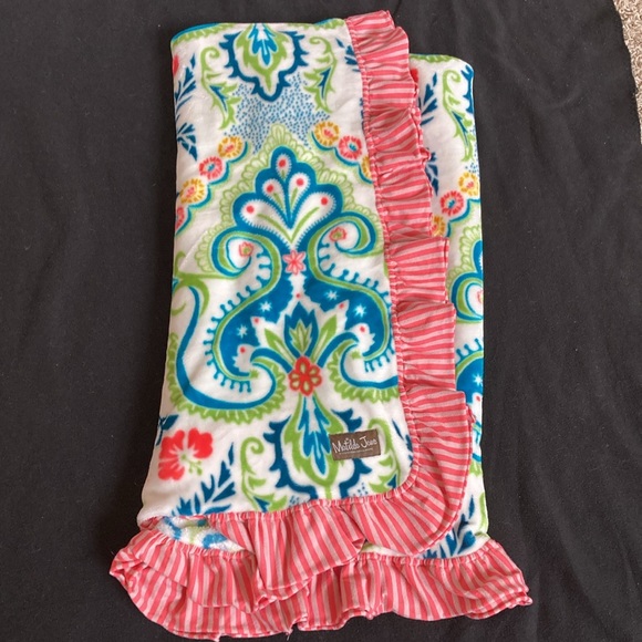 Matilda Jane Hard to Find Cora Paisley Fleece Blanket - Picture 3 of 5